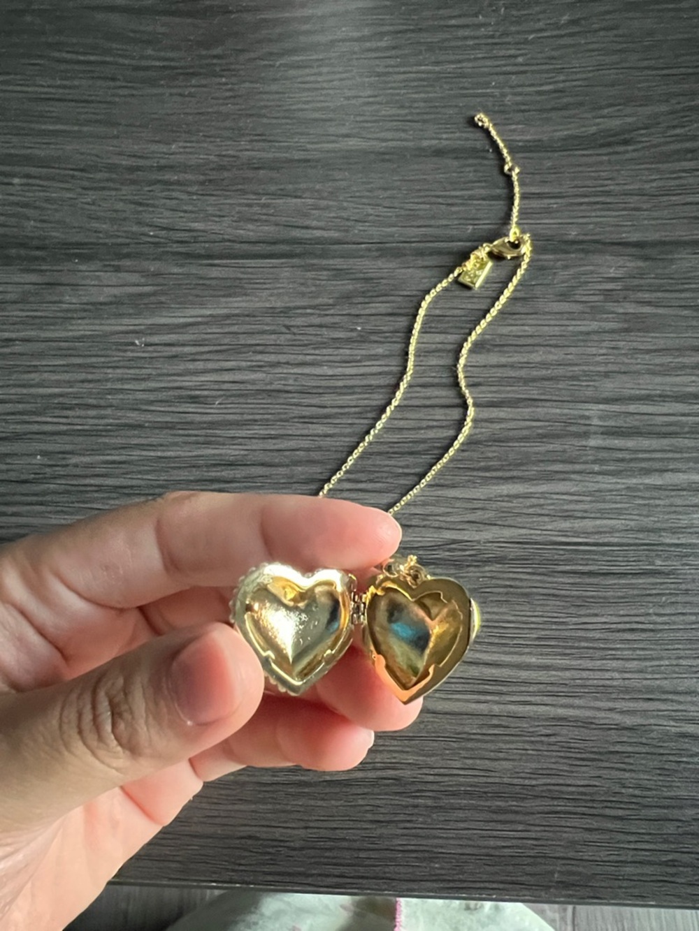 Coach Gold Pearl Heart Locket Necklace - Women's Jewelry - Picture 5 of 7